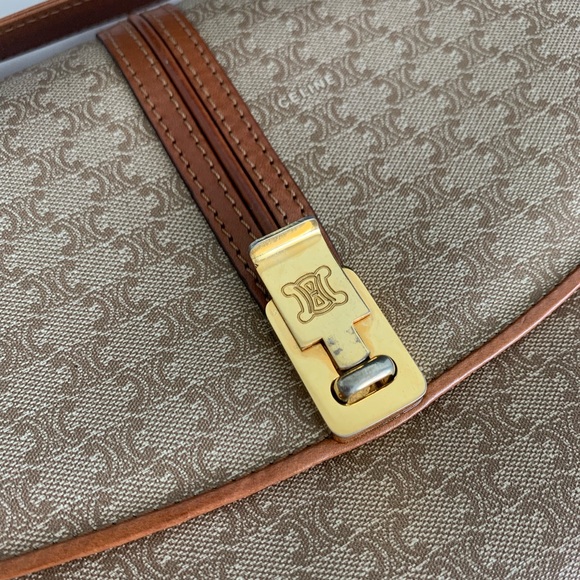 Vintage Celine Caramel Macadam Crossbody Shoulder Bag - Picture 5 of 12